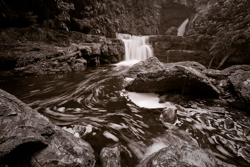 Waterfall and Foam, Catlins 2009